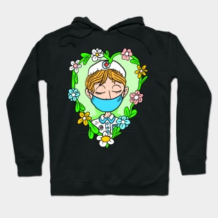 thank the nurses and health care workers. covid 19. love and flowers. Hoodie